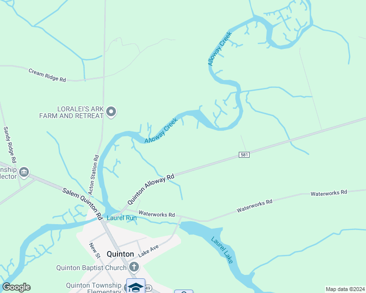 map of restaurants, bars, coffee shops, grocery stores, and more near 36 Quinton Alloway Road in Salem