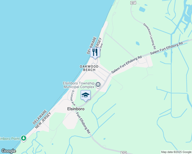 map of restaurants, bars, coffee shops, grocery stores, and more near 27 Delaware Avenue in Salem