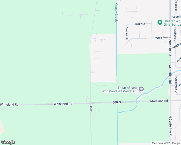 map of restaurants, bars, coffee shops, grocery stores, and more near 5290 75 West in New Whiteland