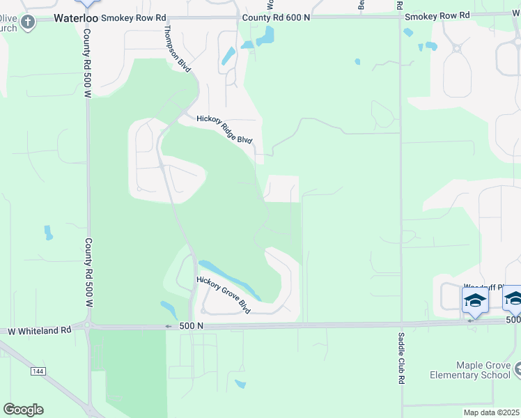 map of restaurants, bars, coffee shops, grocery stores, and more near 4353 Hickory Ridge Boulevard in Greenwood
