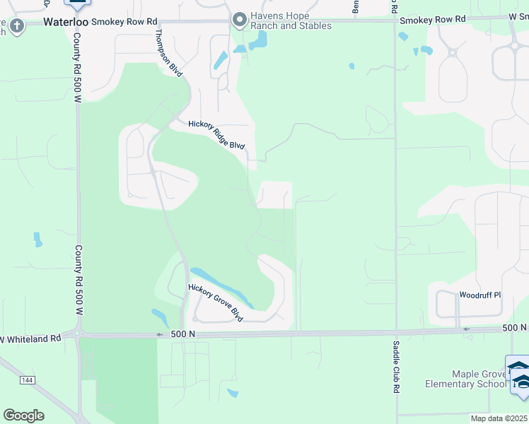 map of restaurants, bars, coffee shops, grocery stores, and more near 4353 Hickory Ridge Boulevard in Greenwood