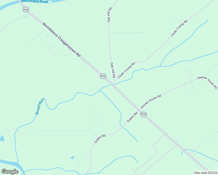 map of restaurants, bars, coffee shops, grocery stores, and more near 11646 Woodsboro Creagerstown Road in Woodsboro