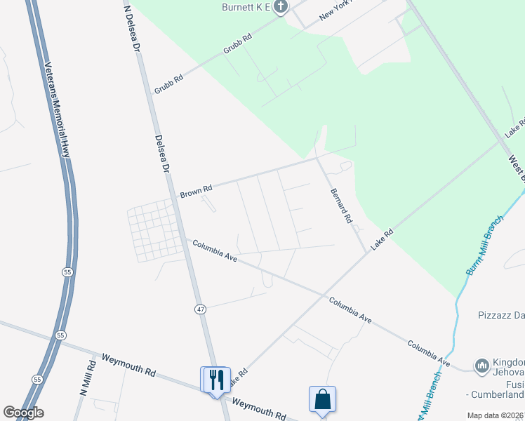 map of restaurants, bars, coffee shops, grocery stores, and more near 4570 Noel Drive in Newfield