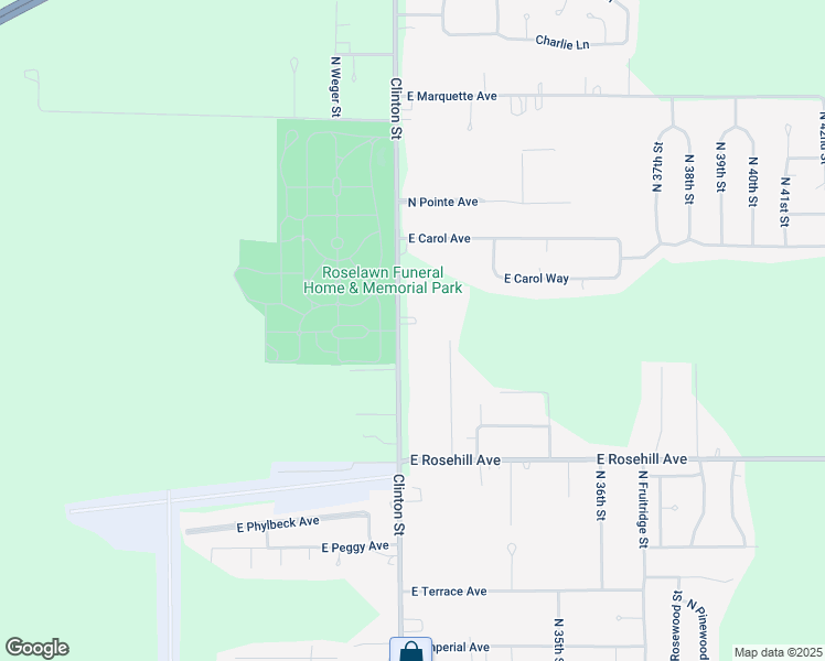map of restaurants, bars, coffee shops, grocery stores, and more near 7225 North Clinton Street in Terre Haute