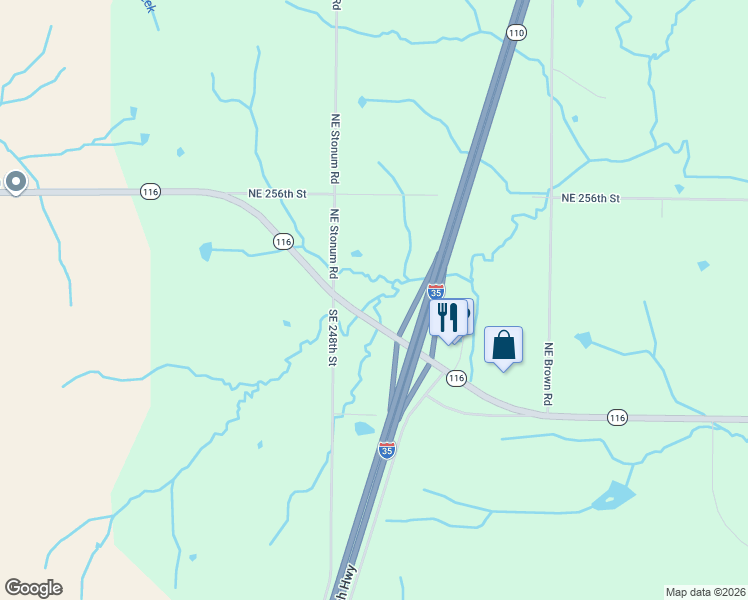 map of restaurants, bars, coffee shops, grocery stores, and more near 7812 Highway 116 in Lathrop