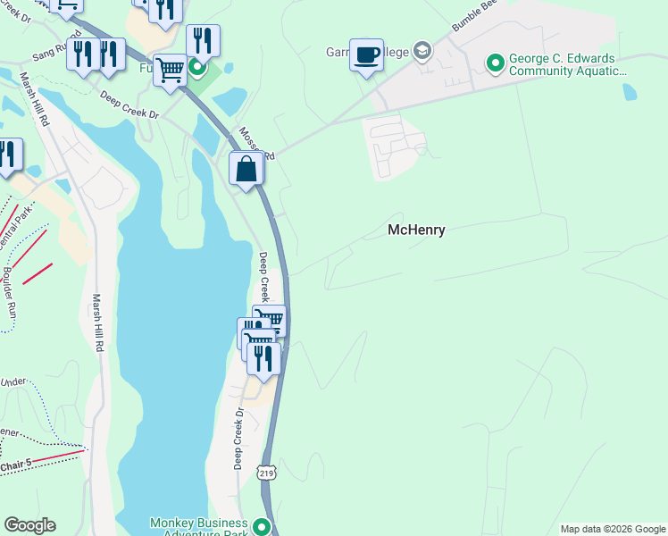 map of restaurants, bars, coffee shops, grocery stores, and more near 157 Fairgate Road in McHenry