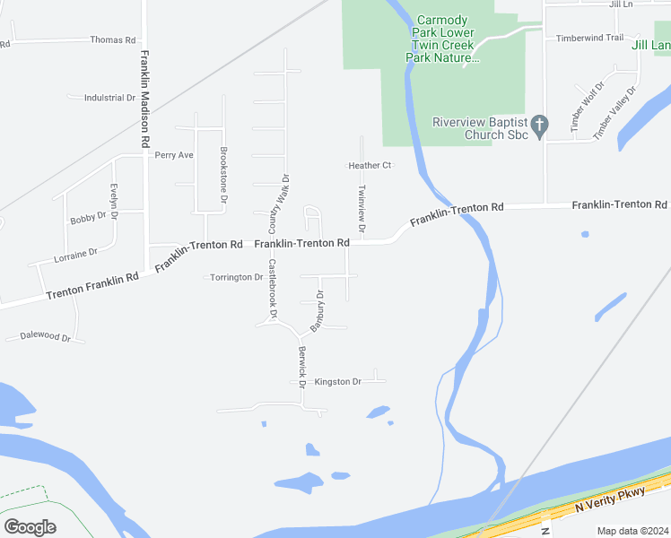map of restaurants, bars, coffee shops, grocery stores, and more near 8540 Cheshire Court in Franklin