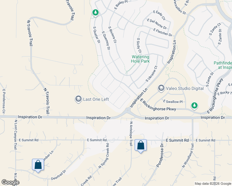map of restaurants, bars, coffee shops, grocery stores, and more near in Aurora
