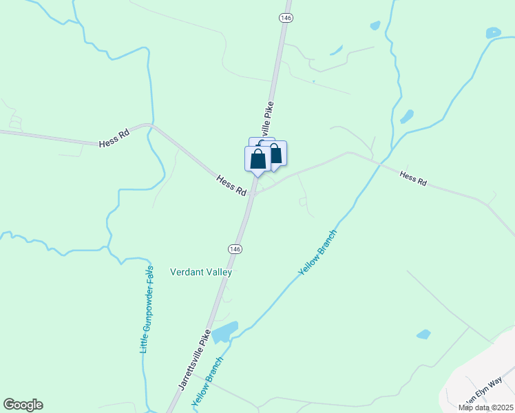map of restaurants, bars, coffee shops, grocery stores, and more near 3145 Jarrettsville Pike in Baldwin