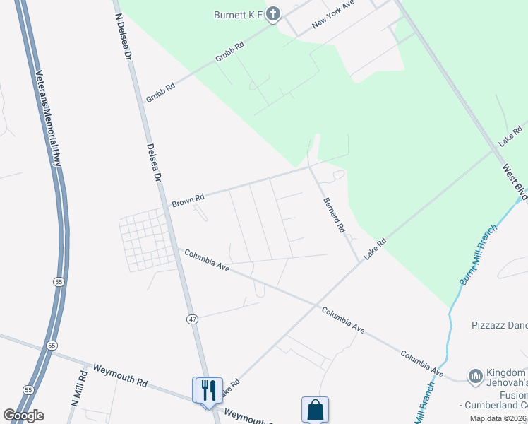 map of restaurants, bars, coffee shops, grocery stores, and more near 4570 Noel Drive in Newfield