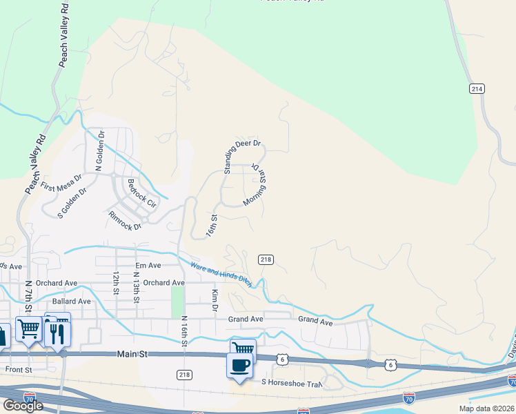map of restaurants, bars, coffee shops, grocery stores, and more near 700 Antler Point Ln in Silt