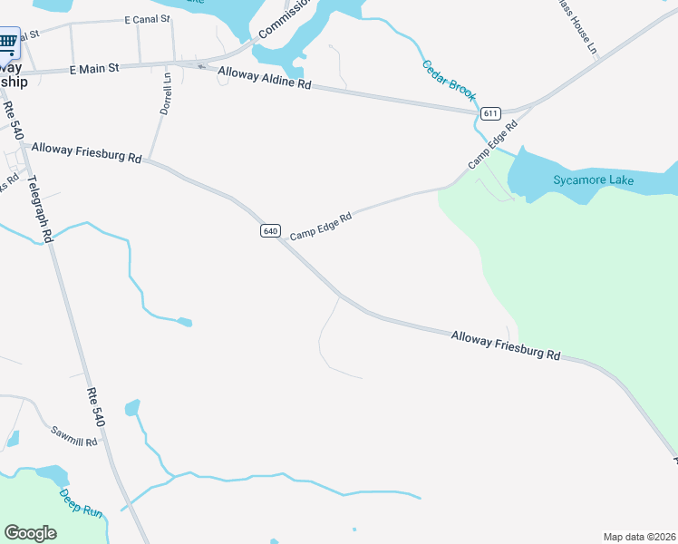 map of restaurants, bars, coffee shops, grocery stores, and more near 144 Alloway Friesburg Road in Alloway Township