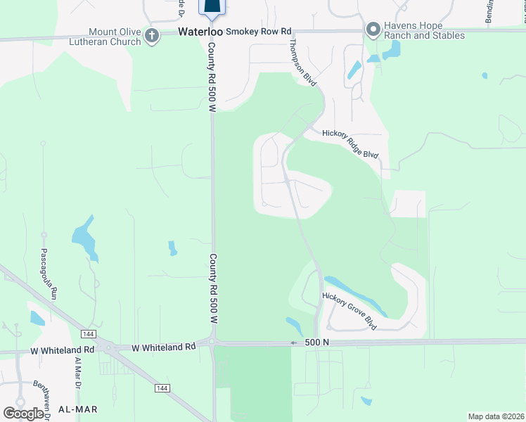 map of restaurants, bars, coffee shops, grocery stores, and more near 4320 Raintree Boulevard in Greenwood