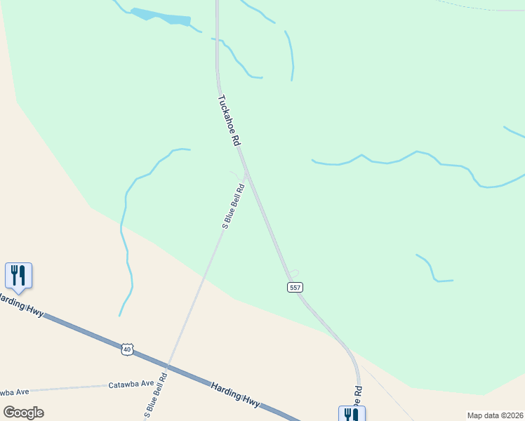 map of restaurants, bars, coffee shops, grocery stores, and more near 752 Tuckahoe Road in Vineland