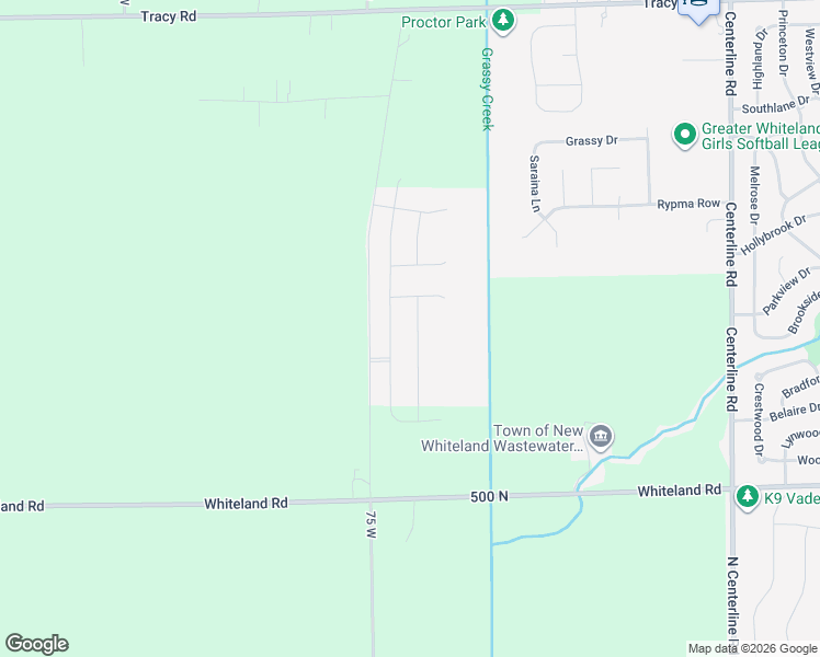 map of restaurants, bars, coffee shops, grocery stores, and more near 5393 75 West in New Whiteland