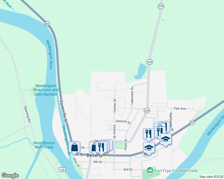 map of restaurants, bars, coffee shops, grocery stores, and more near 130 Spring Street in Beverly