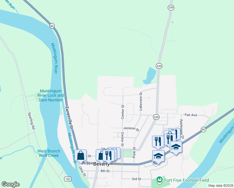 map of restaurants, bars, coffee shops, grocery stores, and more near 130 Spring Street in Beverly