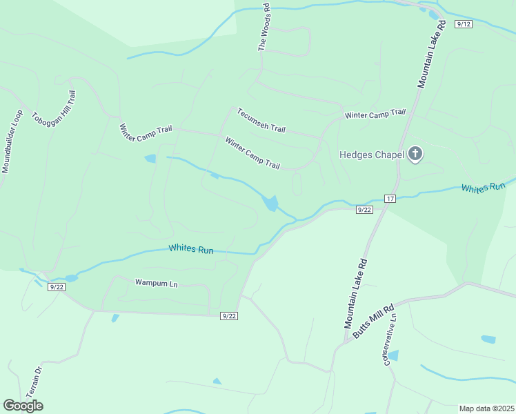 map of restaurants, bars, coffee shops, grocery stores, and more near 1073 Tecumseh Trail in Hedgesville