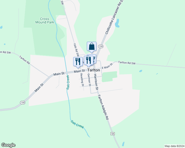 map of restaurants, bars, coffee shops, grocery stores, and more near in Tarlton