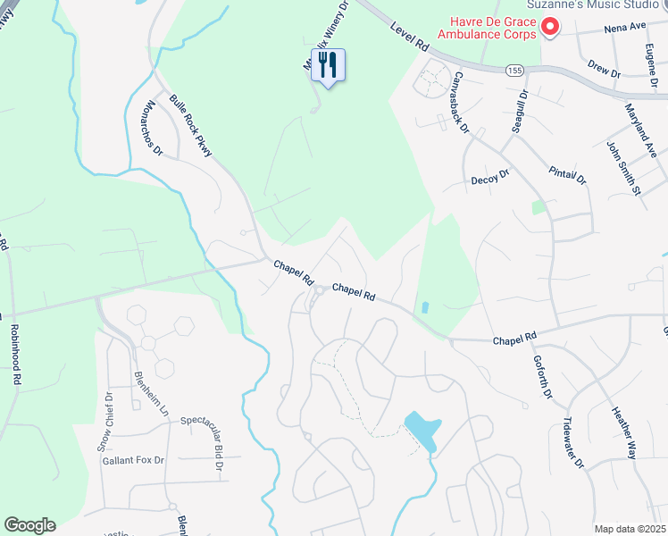map of restaurants, bars, coffee shops, grocery stores, and more near 305 Sunrise Ct in Havre de Grace