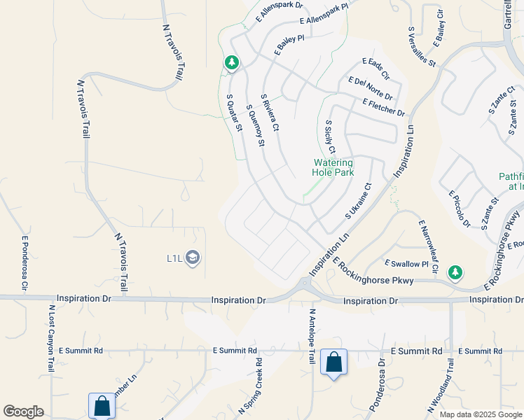 map of restaurants, bars, coffee shops, grocery stores, and more near in Aurora
