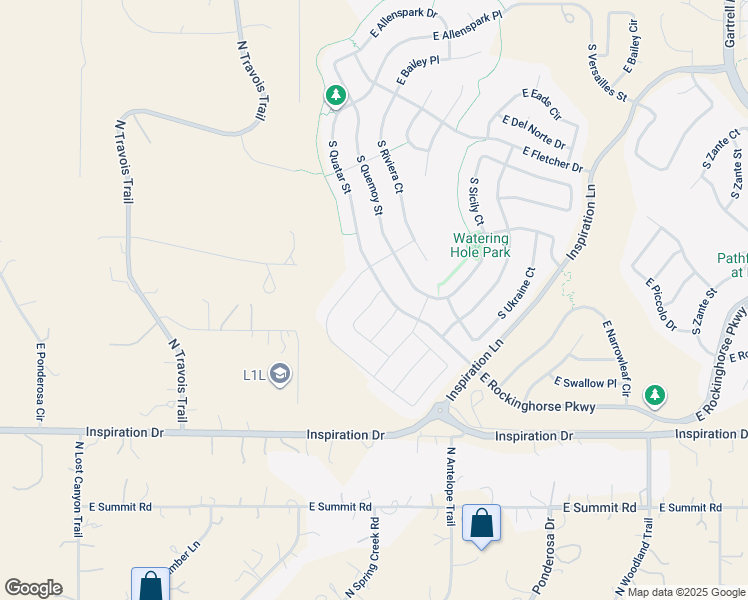 map of restaurants, bars, coffee shops, grocery stores, and more near in Aurora