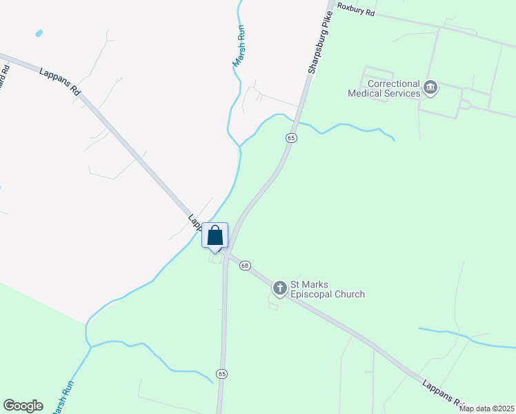 map of restaurants, bars, coffee shops, grocery stores, and more near 8803 Sharpsburg Pike in Fairplay
