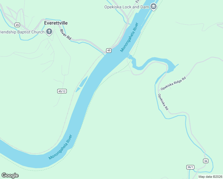 map of restaurants, bars, coffee shops, grocery stores, and more near 1171 Opekiska Road in Fairmont