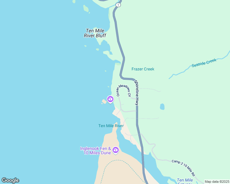 map of restaurants, bars, coffee shops, grocery stores, and more near 32854 Ocean Meadows Circle in Fort Bragg