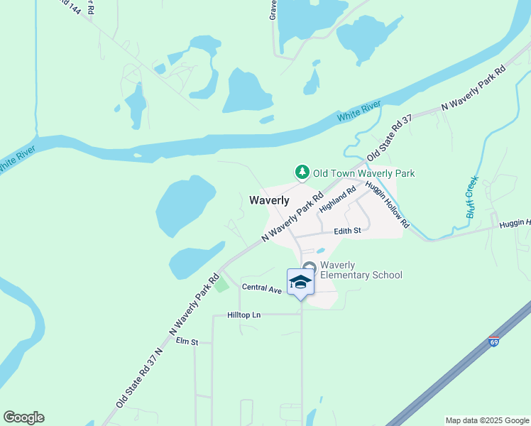 map of restaurants, bars, coffee shops, grocery stores, and more near 8750 Whetzel Street in Martinsville