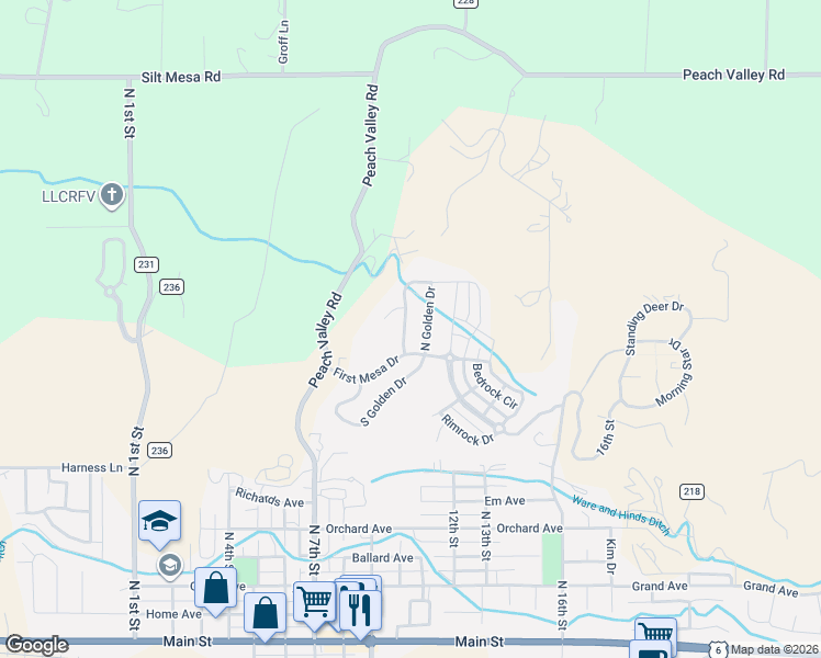 map of restaurants, bars, coffee shops, grocery stores, and more near 430 Eagles Nest Drive in Silt