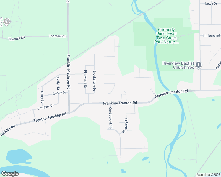 map of restaurants, bars, coffee shops, grocery stores, and more near 7103 Country Walk Drive in Franklin
