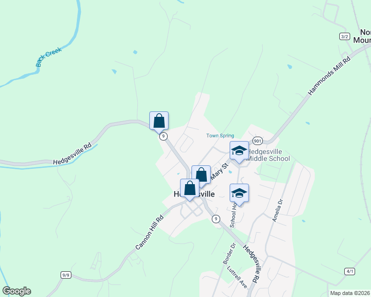 map of restaurants, bars, coffee shops, grocery stores, and more near 27 Morningstar Drive in Hedgesville