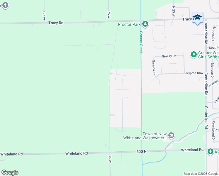 map of restaurants, bars, coffee shops, grocery stores, and more near 5495 75 West in New Whiteland