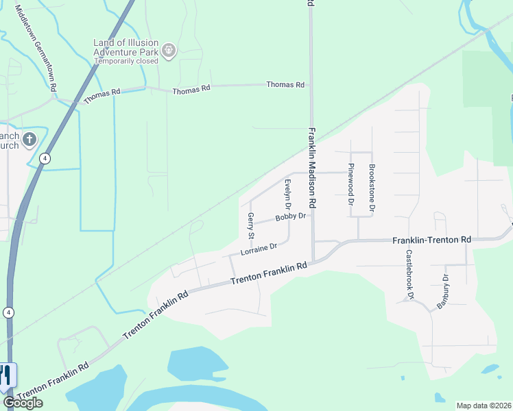 map of restaurants, bars, coffee shops, grocery stores, and more near 8895 Perry Avenue in Middletown