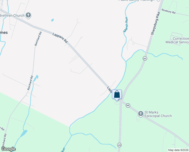 map of restaurants, bars, coffee shops, grocery stores, and more near 18045 Lappans Road in Fairplay