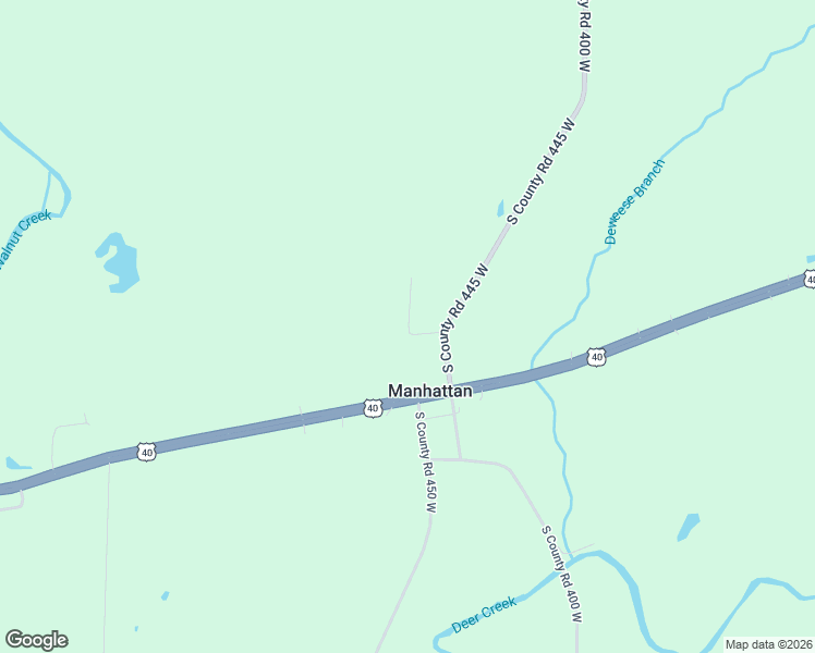 map of restaurants, bars, coffee shops, grocery stores, and more near West County Road 740 South in Reelsville