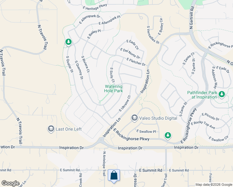 map of restaurants, bars, coffee shops, grocery stores, and more near 8795 South Tibet Court in Parker