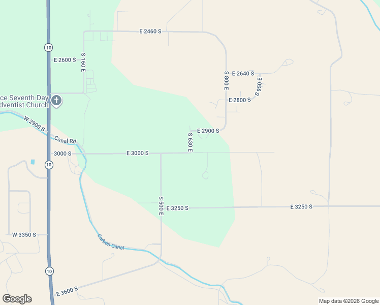 map of restaurants, bars, coffee shops, grocery stores, and more near 950 East 3000 South in Price