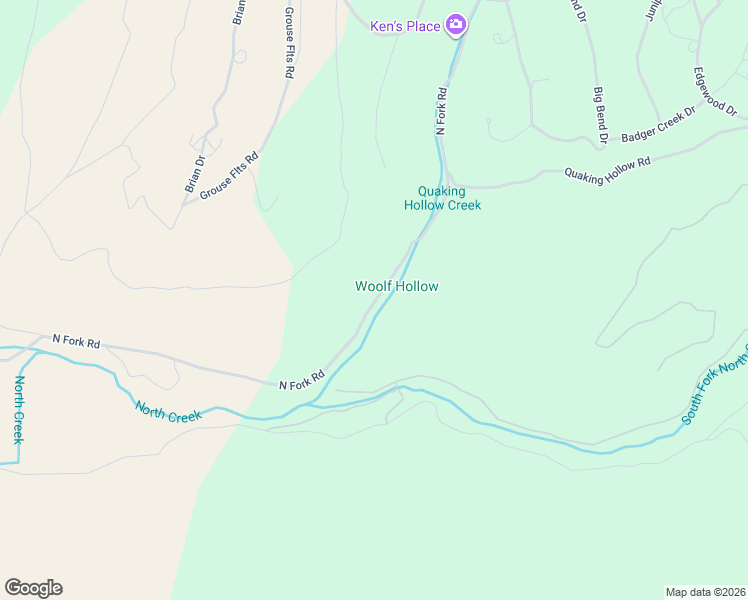 map of restaurants, bars, coffee shops, grocery stores, and more near North Fork Road in Mount Pleasant