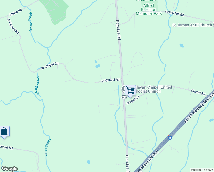 map of restaurants, bars, coffee shops, grocery stores, and more near 3945 West Chapel Road in Aberdeen