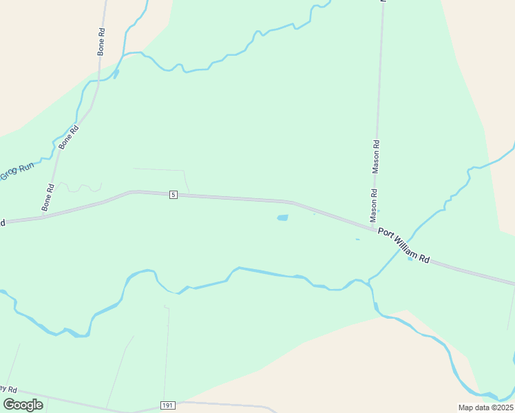 map of restaurants, bars, coffee shops, grocery stores, and more near 1984 Port William Road in Jamestown