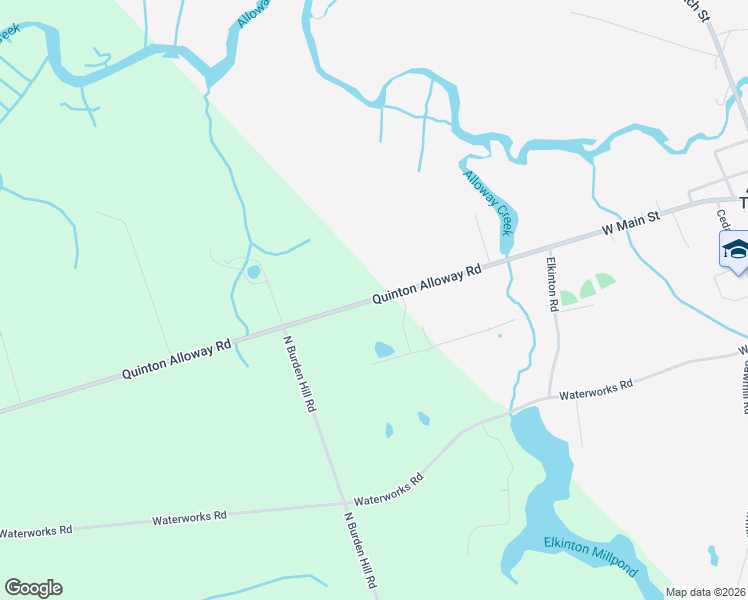 map of restaurants, bars, coffee shops, grocery stores, and more near 179 Quinton Alloway Road in Salem
