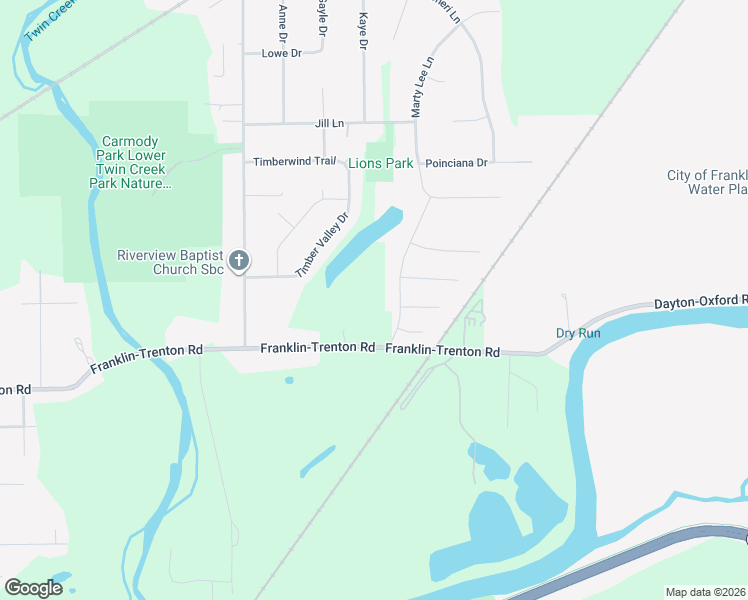 map of restaurants, bars, coffee shops, grocery stores, and more near 7882 Franklin-Trenton Road in Franklin