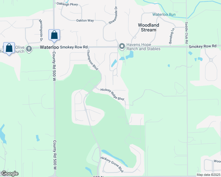 map of restaurants, bars, coffee shops, grocery stores, and more near 4173 Hickory Ridge Boulevard in Greenwood