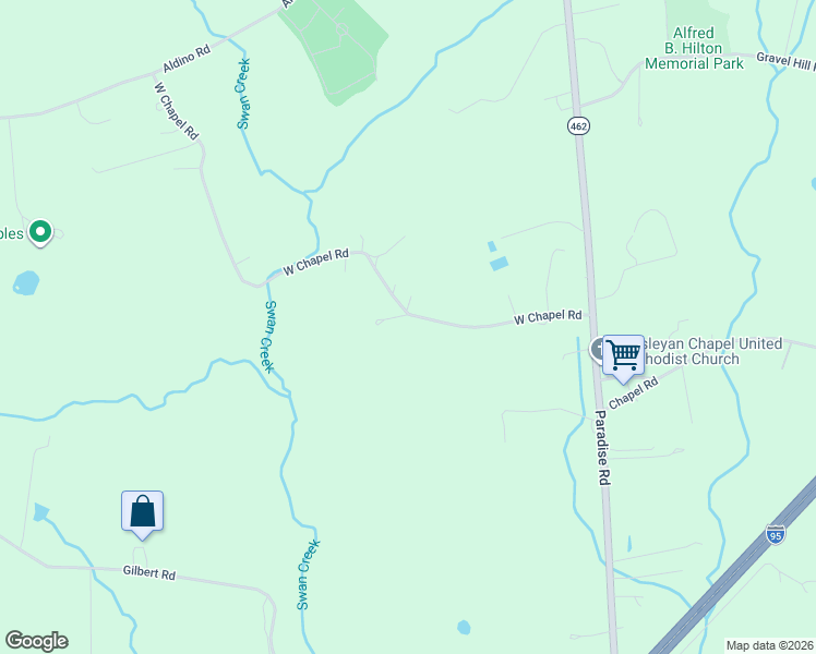 map of restaurants, bars, coffee shops, grocery stores, and more near 3919 West Chapel Road in Aberdeen