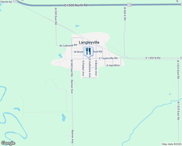 map of restaurants, bars, coffee shops, grocery stores, and more near 208 South Vollintine Avenue in Taylorville