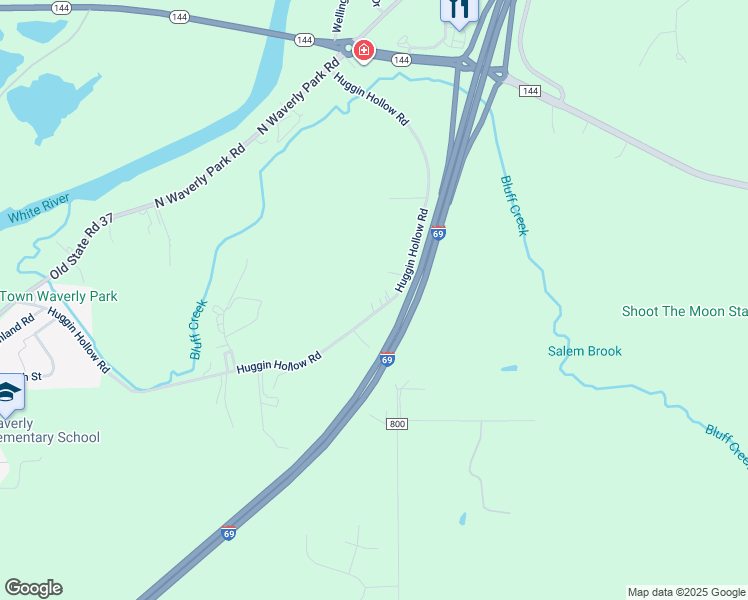 map of restaurants, bars, coffee shops, grocery stores, and more near 9450 Huggin Hollow Rd in Martinsville