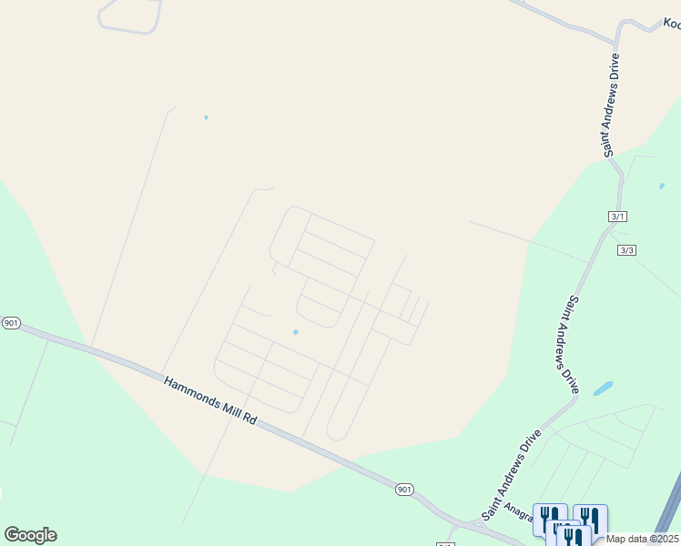 map of restaurants, bars, coffee shops, grocery stores, and more near 41 Changing Season Way in Cherry Run