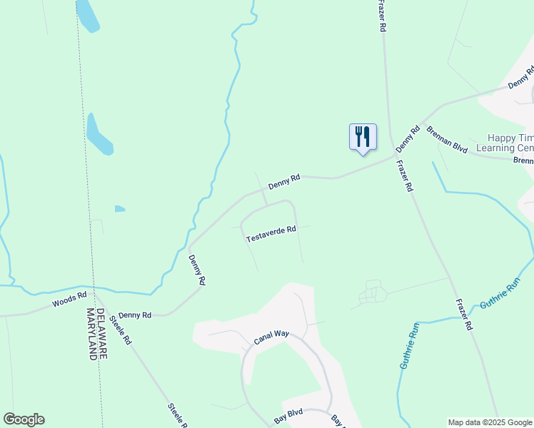 map of restaurants, bars, coffee shops, grocery stores, and more near 207 Testaverde Road in Newark